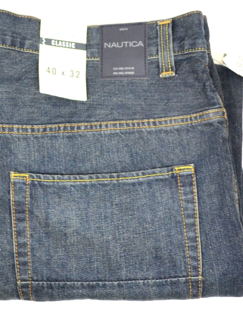 Nautica Jeans Men's Size W40 L32 Blue Straight Fit Denim Jeans NWT